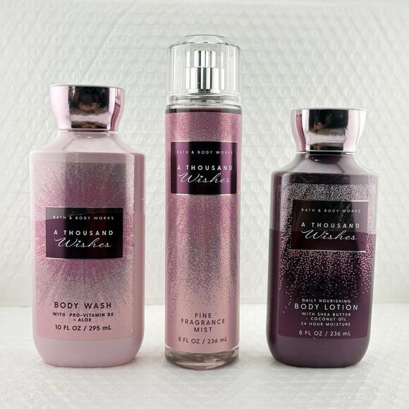 Bath & Body Works Other - Bath and Body Works A THOUSAND WISHES Body Cream, Body Wash, Mist - 3 Full Size